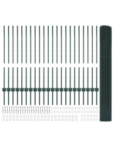 Recinzione con Posto Verde 1 x 50 m Acciaio e PVC