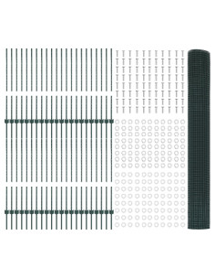 Recinzione con Posto Verde 1 x 100 m Acciaio e PVC 2