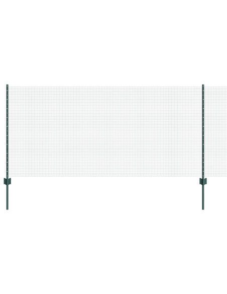 Recinzione in Rete Saldato  con 44 U Post Verde 1x100 m Acciaio