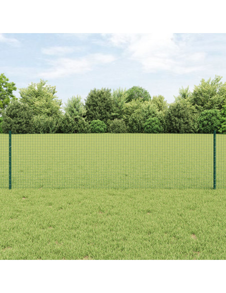 Recinzione in Filo Saldato  con 44 Poste U Verde 0.6x100 m Acciaio