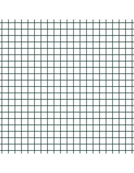 Recinzione in Filo Saldato  con 44 Pali U Verde 0.6x100 m Acciaio
