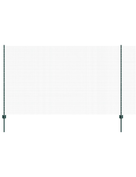 Recinzione in rete saldata  con 22 pali U Verde 1,4x50 m Acciaio