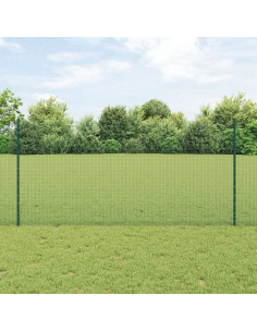 Recinzione con Posto Verde 1,2 x 50 m Acciaio e PVC 2