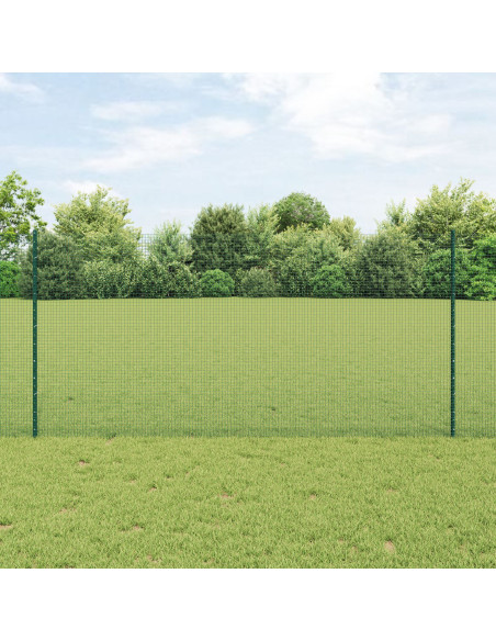Recinzione in rete saldata  con 22 pali a U Verde 1.2x50 m Acciaio