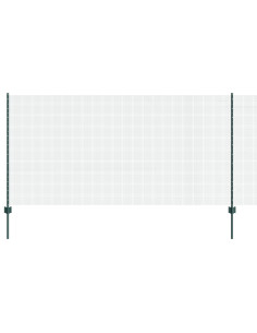 Recinzione con Posto Verde 1,2 x 50 m Acciaio e PVC 2