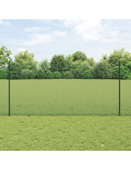 Recinto in Filo Saldato  con 22 Post U Verde 1.2x50 m Acciaio