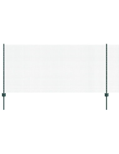 Recinzione con Posto Verde 1 x 50 m Acciaio e PVC