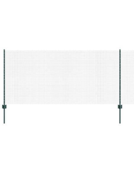 Recinzione in Filo Saldato  con 22 Post U Verde 1x50 m Acciaio