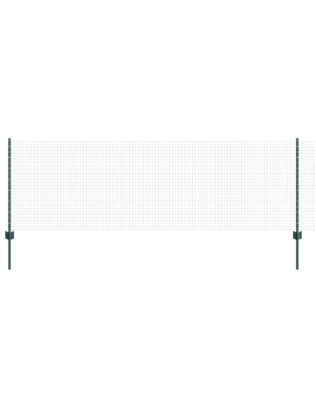 Recinzione in Filo Saldato  con 22 Post U Verde 0.8x50 m Acciaio