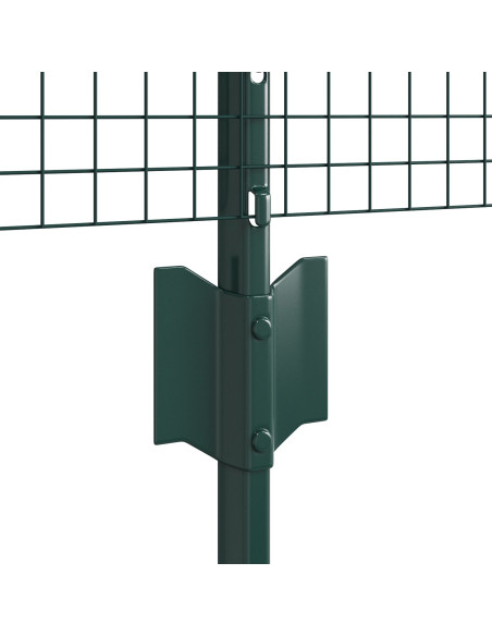 Recinzione Rete Saldata  con 22 Post U Verde 0.8x50 m Acciaio