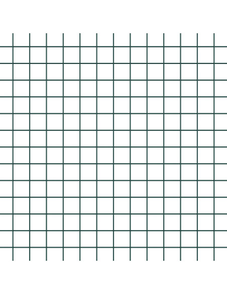 Recinzione Rete Saldata  con 22 Post U Verde 0.8x50 m Acciaio