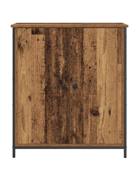 Buffet Sideboard  Legno Vecchio 70x30x80 cm Legno Ingegnerizzato e Acciaio
