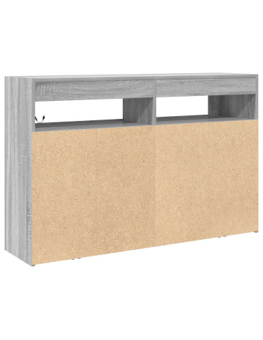 Credenza Grigio Sonoma 116 x 30 x 75 cm Legno multistrato