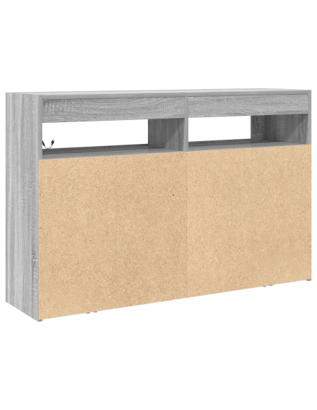 Credenza Grigio Sonoma 116 x 30 x 75 cm Legno multistrato