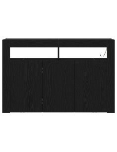 Credenza Rovere Nero 116 x 30 x 75 cm Legno multistrato