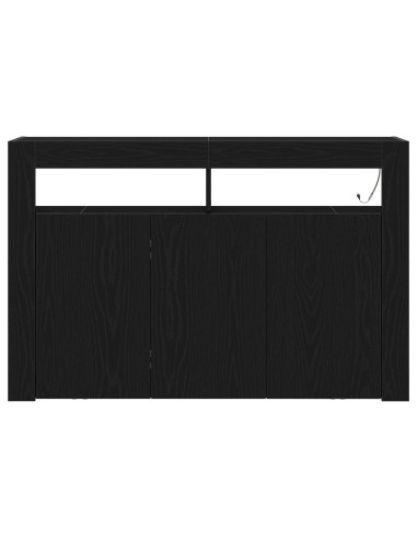 Credenza Rovere Nero 116 x 30 x 75 cm Legno multistrato
