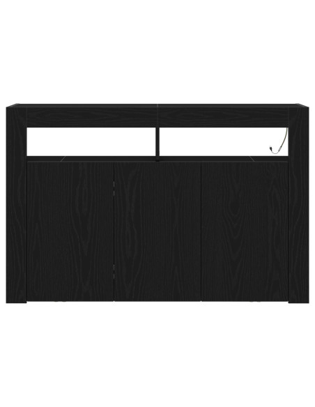 Credenza Rovere Nero 116 x 30 x 75 cm Legno multistrato