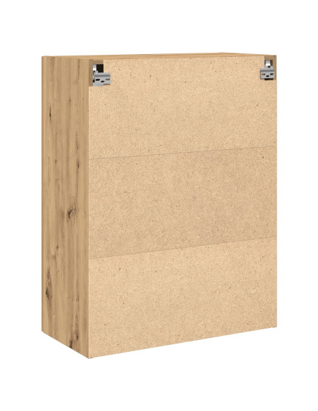 Armadio a Muro  con Porte in Vetro Rovere Artigianale 69.5x34x90 cm