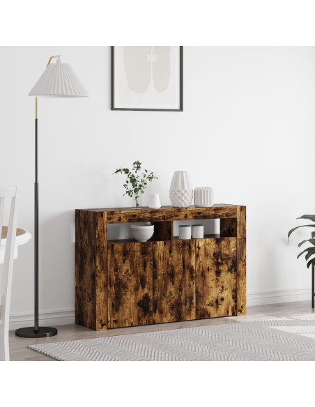 Credenza Rovere fumé 116 x 30 x 75 cm Legno multistrato