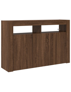 Credenza Rovere Marrone 116 x 30 x 75 cm Legno multistrato 2