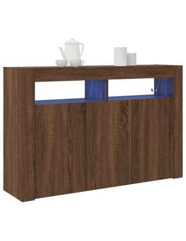 Credenza Rovere Marrone 116 x 30 x 75 cm Legno multistrato