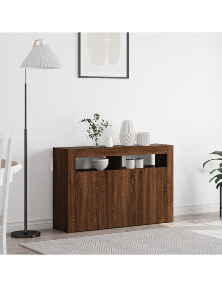 Credenza Rovere Marrone 116 x 30 x 75 cm Legno multistrato