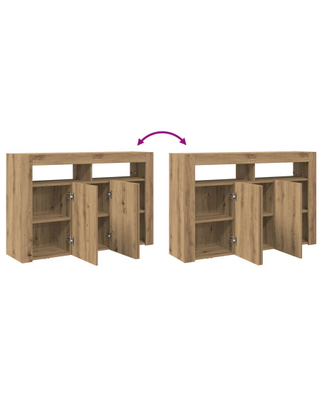 Credenza  Rovere Artigianale Legno Ingegnerizzato 116 x 30 x 75 cm