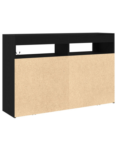 Credenza Rovere Nero 116 x 30 x 75 cm Legno multistrato