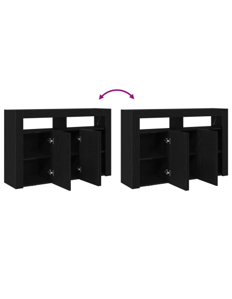 Sideboard Rovere nero Legno ingegnerizzato 116 x 30 x 75 cm