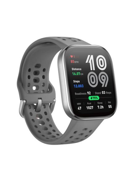 Amazfit Bip 6 Charcoal 5 cm (1.97") AMOLED Digitale 390 x 450 Pixel Touch screen Argento GPS (satellitare)