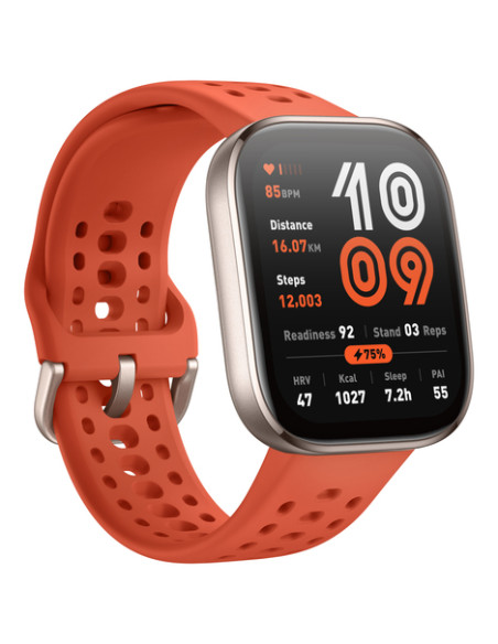 Amazfit Bip 6 Red 5 cm (1.97") AMOLED Digitale 390 x 450 Pixel Touch screen Oro GPS (satellitare)