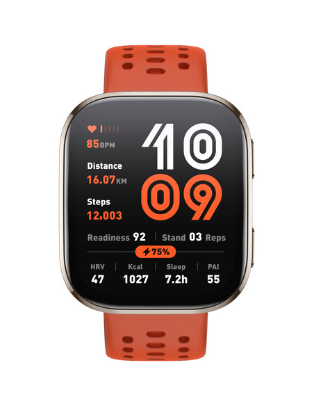 Amazfit Bip 6 Red 5 cm (1.97") AMOLED Digitale 390 x 450 Pixel Touch screen Oro GPS (satellitare)