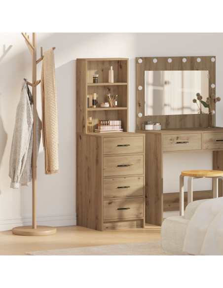 Highboard in Quercia Artigianale 40x41x135 cm Legno Ingegnerizzato