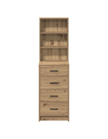 Highboard in Quercia Artigianale 40x41x135 cm Legno Ingegnerizzato