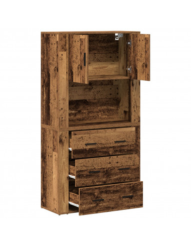 Alto armadio  Legno antico 80x33x150 cm Legno ingegnerizzato