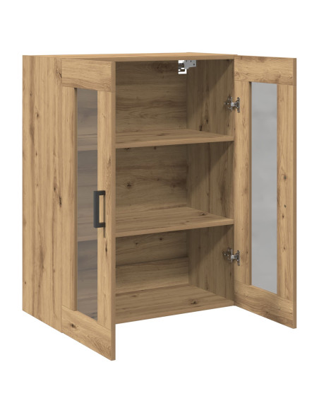 Armadio a Muro  con Porte in Vetro Rovere Artigianale 69.5x34x90 cm