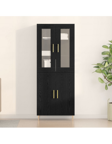 Alto Rovere Nero 69.5x34x180 cm Legno ingegnerizzato