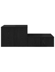 Armadio 2 pcs Rovere Nero 103 x 41 x 40 cm Legno multistrato