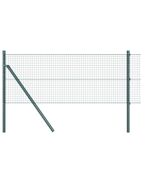 Recinto in Filo Saldato  con 13 Pali Verde 0,5x50 m Acciaio