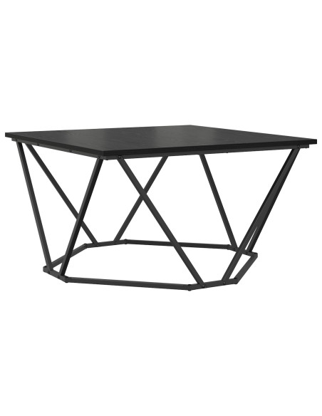 Rovere nero Metallo Medio Elegante Tavolino da caffè