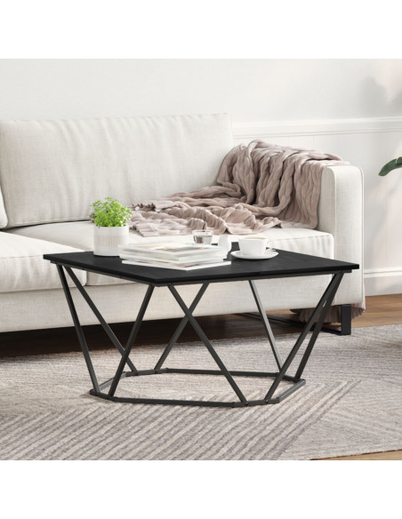 Rovere nero Metallo Medio Elegante Tavolino da caffè