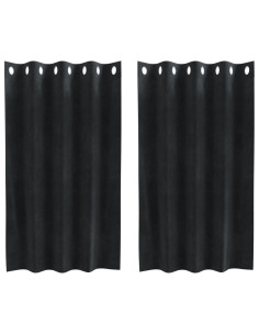 Tende oscuranti 2 pcs Nero 140 x 140 cm Velluto