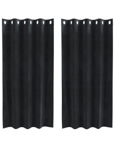 Tende oscuranti 2 pcs Nero 140 x 175 cm Velluto