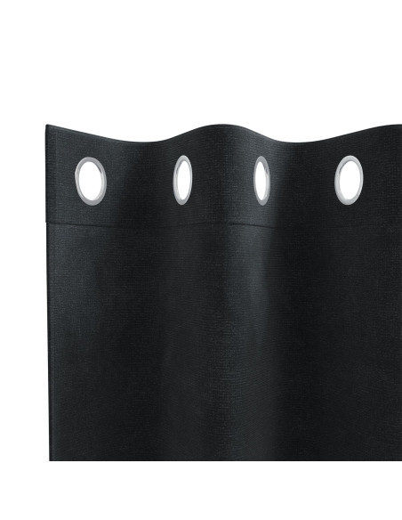 Tende Oscuranti  con Occhielli 2 pezzi in Velluto Nero