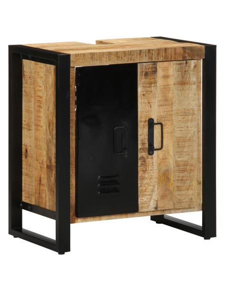 Mobile per Bagno  55x35x60 cm Legno Massello Grezzo