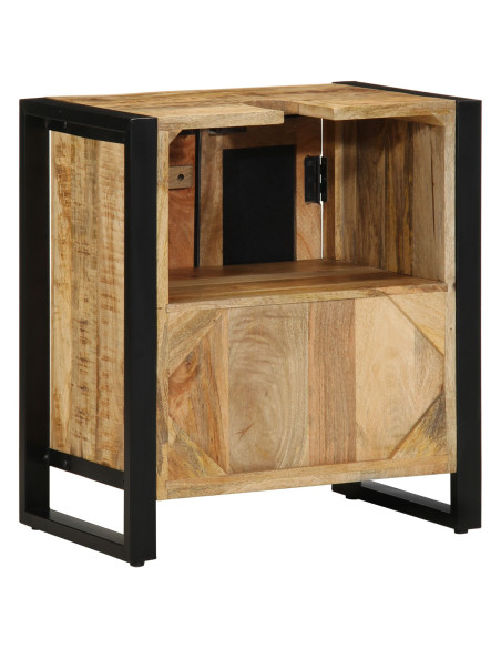Mobile per Bagno  55x35x60 cm Legno Massello Grezzo