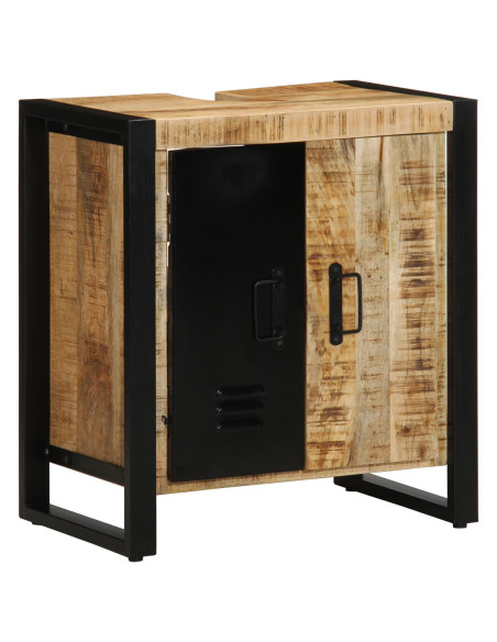 Mobile per Bagno  55x35x60 cm Legno Massello Grezzo