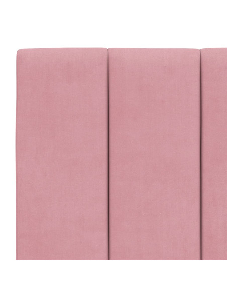 Letto con Materasso Rosa 120x200 cm in Velluto
