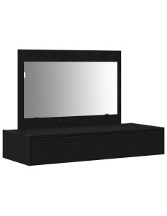 Tavolo da Trucco Nero 100 x 40 x 70 cm Legno multistrato