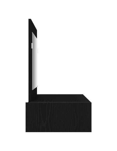 Tavolo da trucco appeso nera in rovere 100x40x70 cm